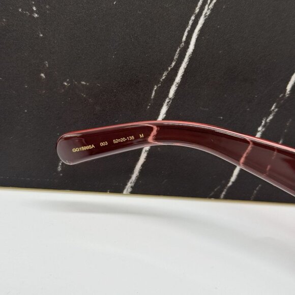 NEW GUCCI GG1599SA 003 SUNGLASSES WOMEN ROUND PINK EYEWEAR - Picture 9 of 11